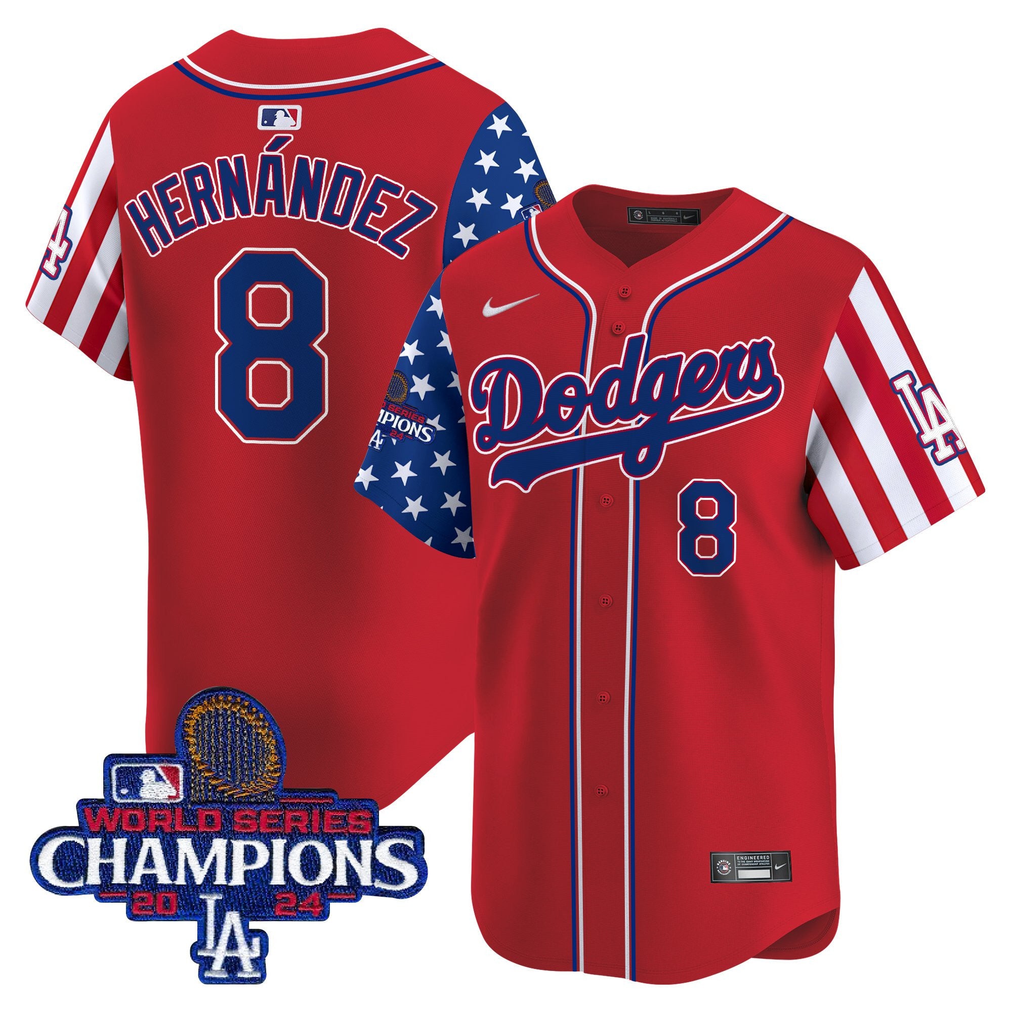 Men's Dodgers 2025 Independence Day Vapor Premier Limited Jersey - All Stitched