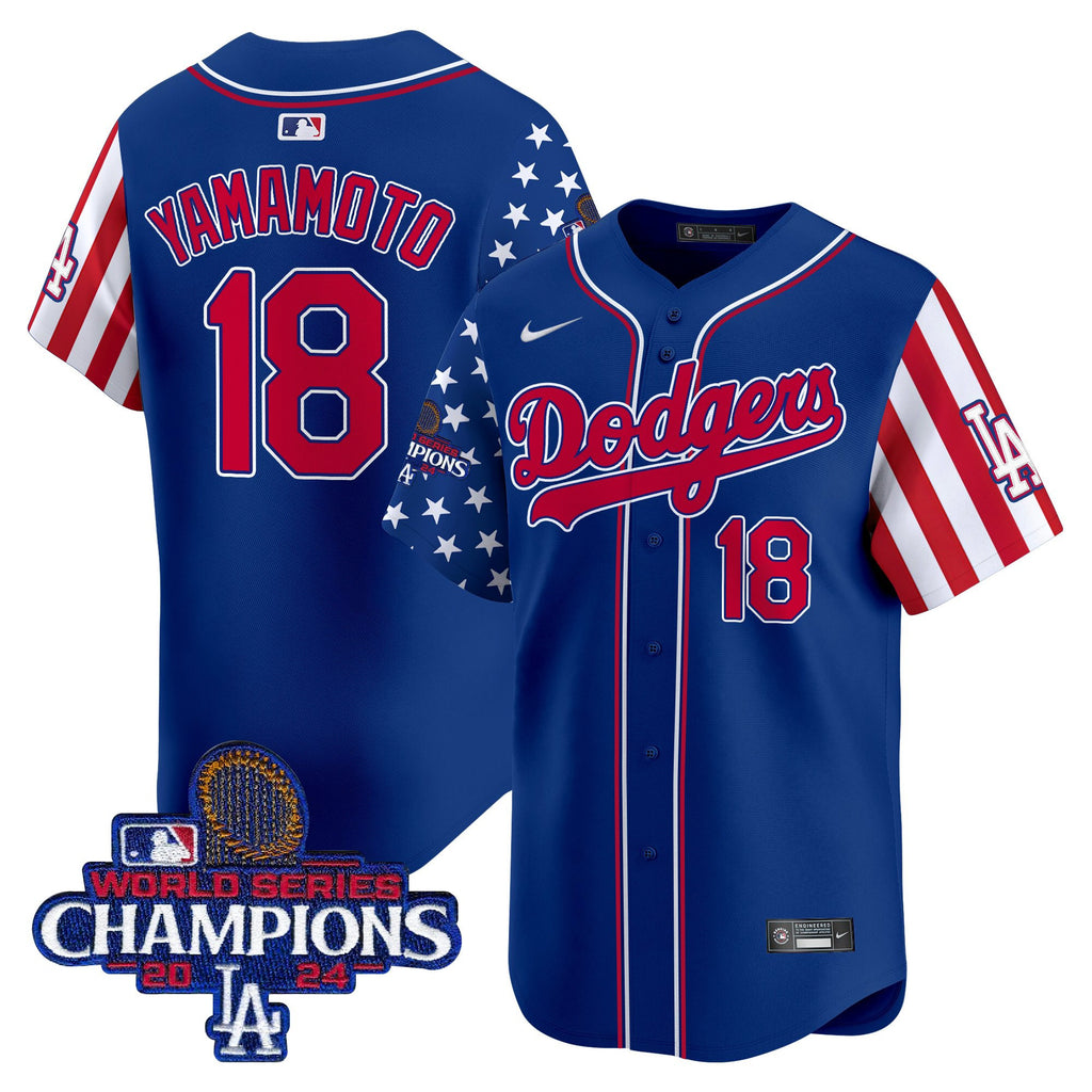 Men's Dodgers 2025 Independence Day Vapor Premier Limited Jersey - All Stitched