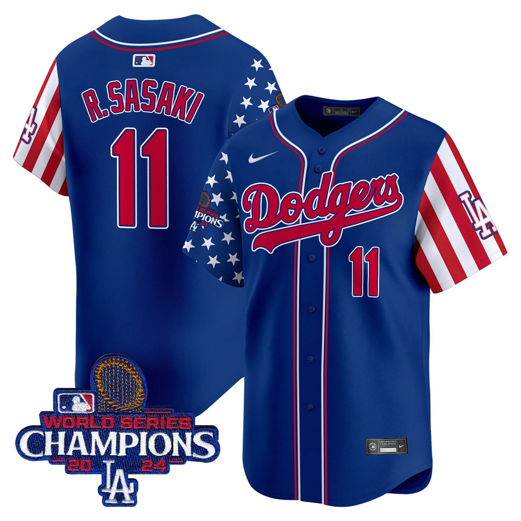 Men's Dodgers 2025 Independence Day Vapor Premier Limited Jersey - All Stitched