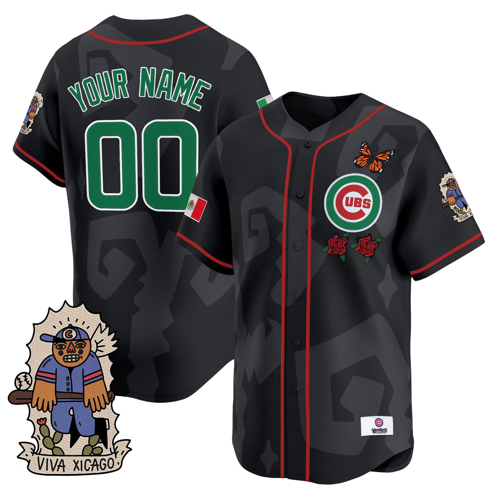 2025 Chicago Cubs Mexican Heritage Vapor Premier Limited Custom Jersey - Stitched