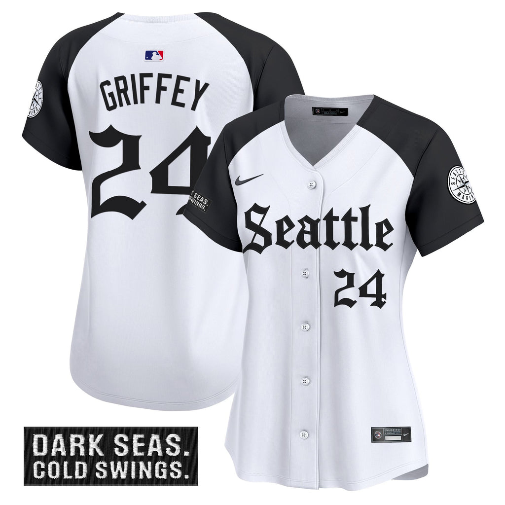 Women's Seattle Mariners 'Deep Sea Gothic Edition' Vapor Premier Limited Jersey - All Stitched