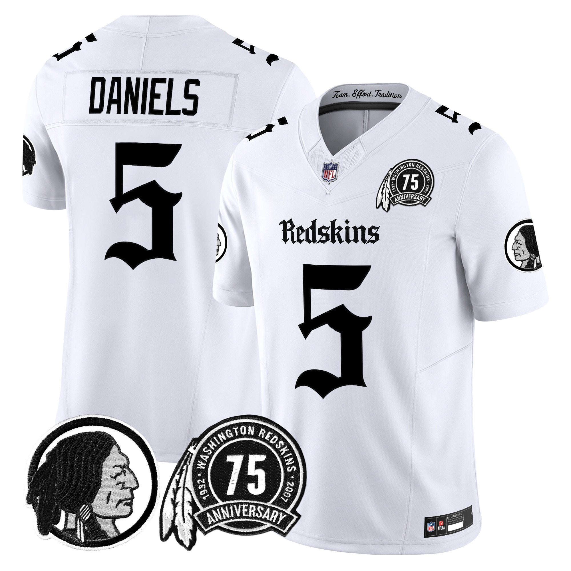 Men's Washington Redskins 'Gothic Capital Edition' Vapor Limited Jersey - All Stitched