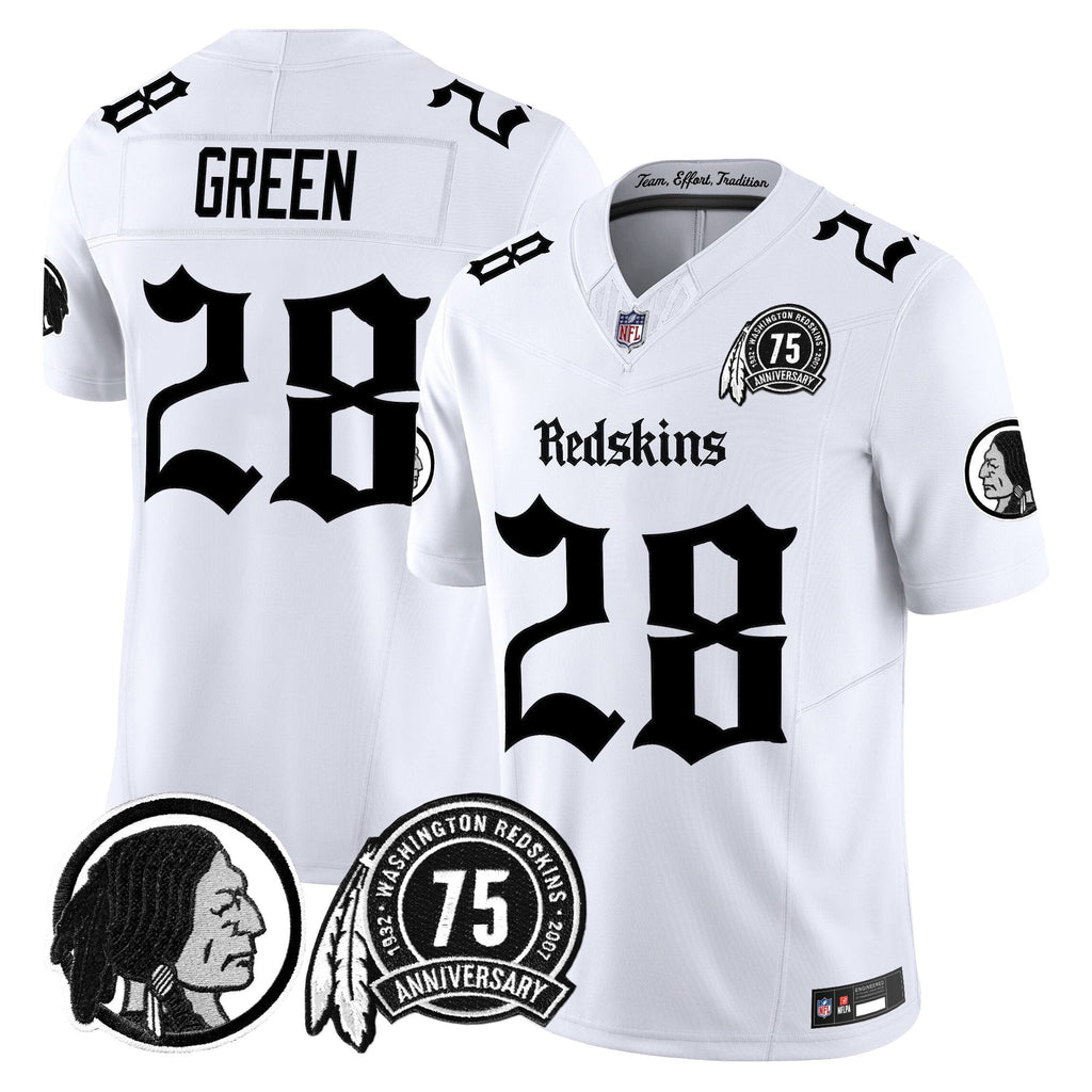 Men's Washington Redskins 'Gothic Capital Edition' Vapor Limited Jersey - All Stitched