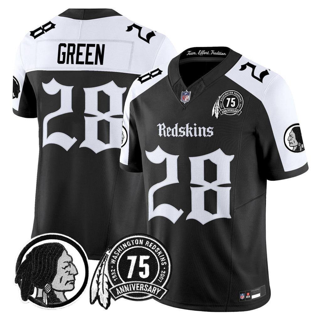 Men's Washington Redskins 'Gothic Capital Edition' Vapor Limited Jersey - All Stitched
