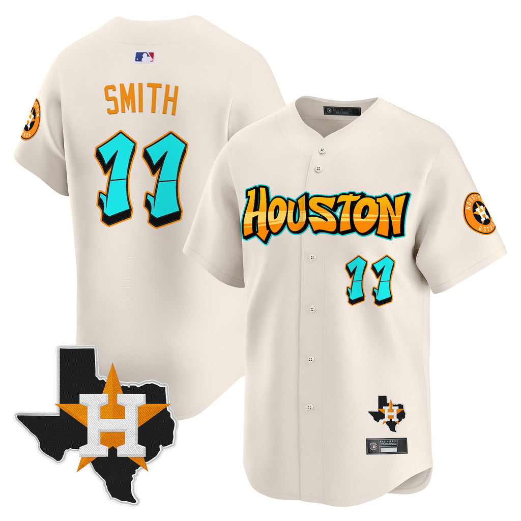 Men's Houston Astros 'Graffiti H-Town Edition' Vapor Premier Limited Jersey - All Stitched