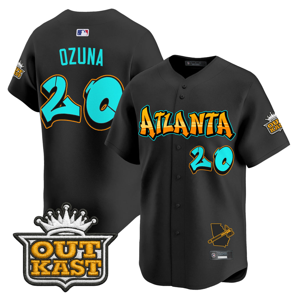 Men's Atlanta Braves 'Graffiti A-Town Edition' Vapor Premier Limited Jersey - All Stitched