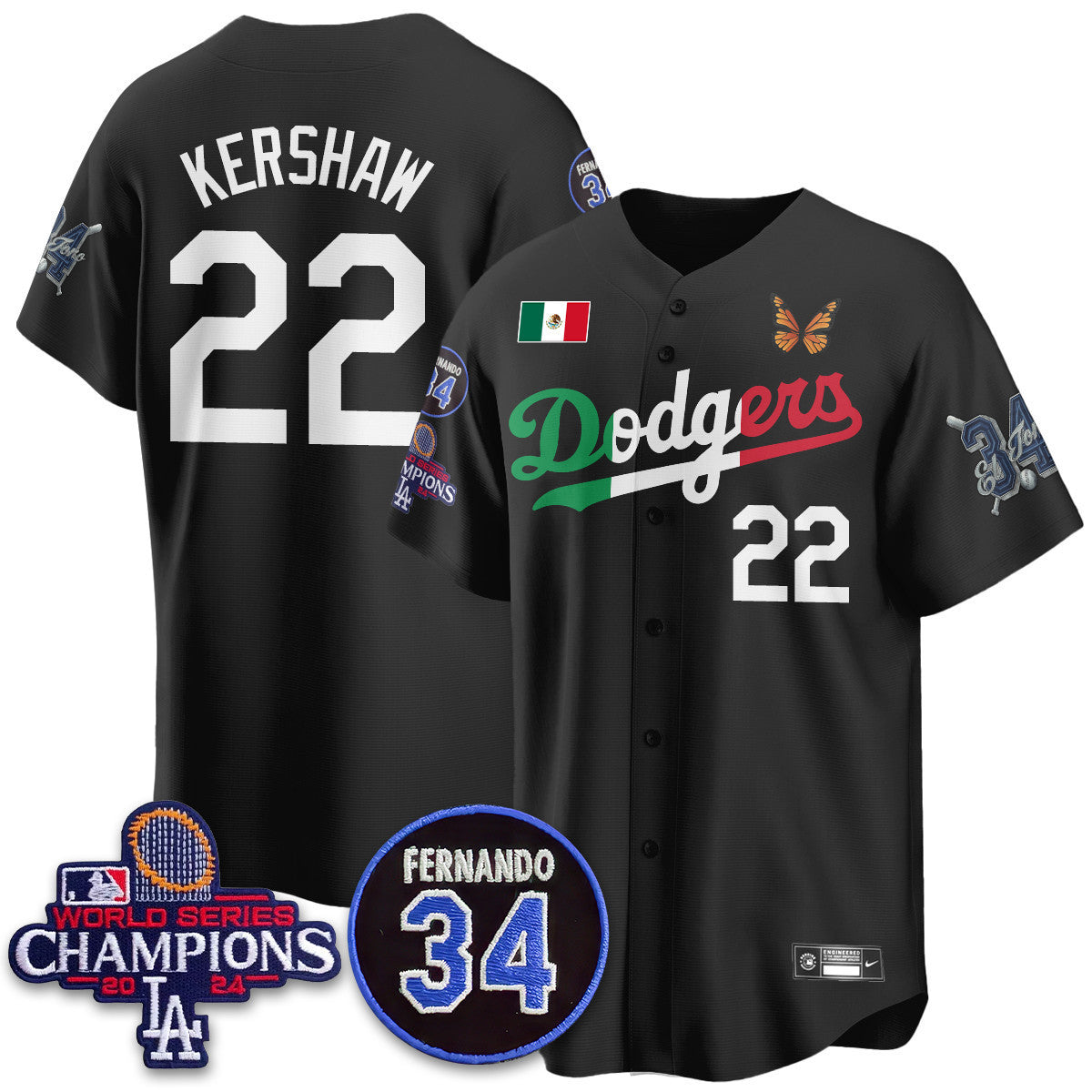 Men's Los Angeles Dodgers Mexican "For 34" Jersey - All Stitched