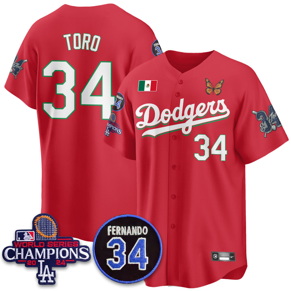 Men's Los Angeles Dodgers Mexican "For 34" Jersey - All Stitched