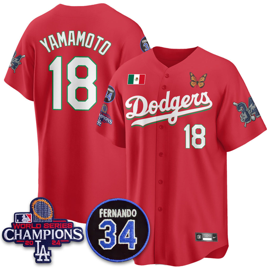 Men's Los Angeles Dodgers Mexican "For 34" Jersey - All Stitched