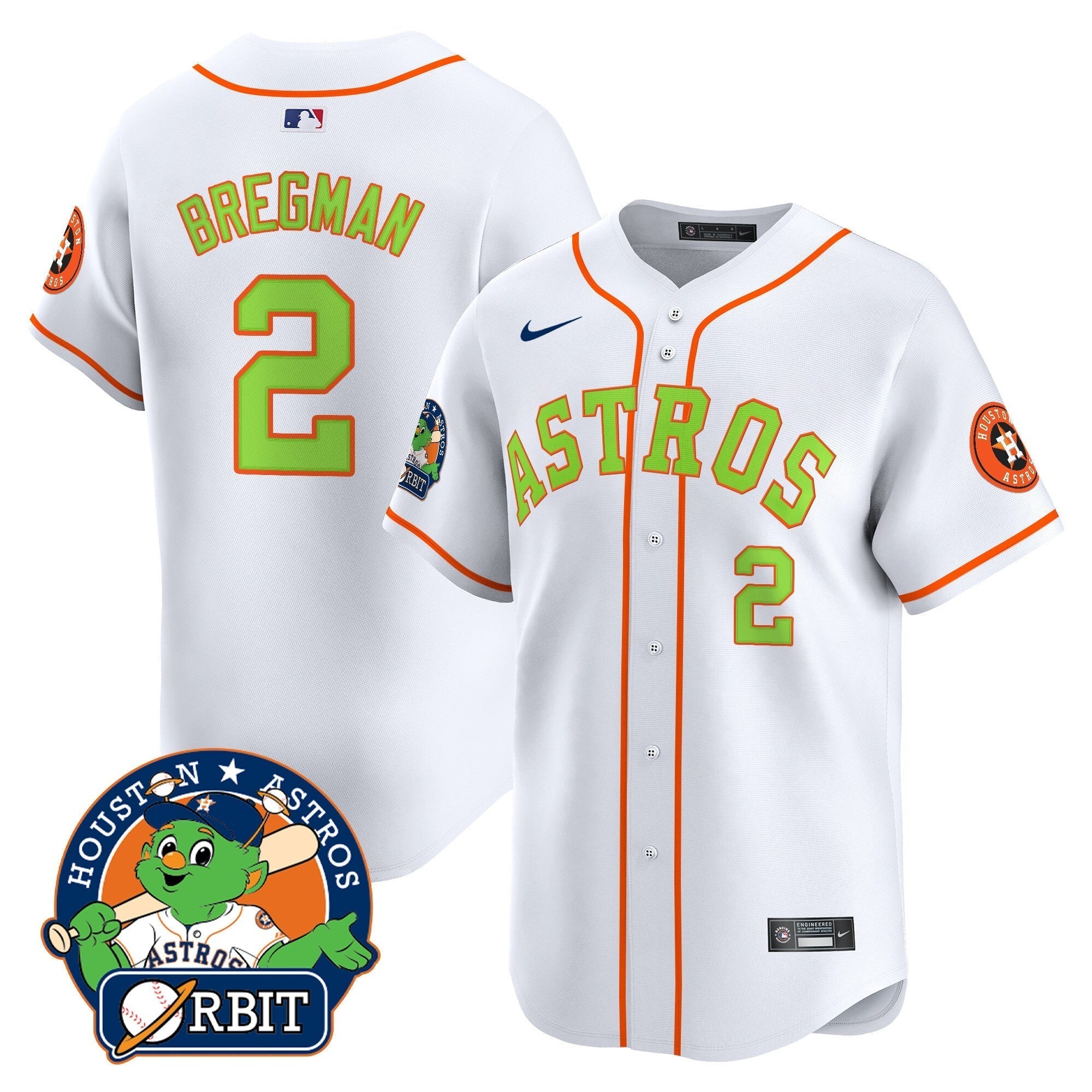 Astros Orbit Patch Vapor Premier Limited Jersey V2 - All Stitched