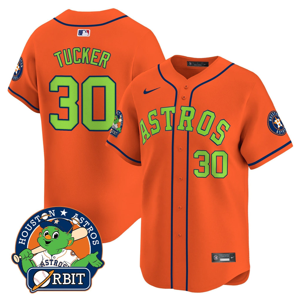 Astros Orbit Patch Vapor Premier Limited Jersey V2 - All Stitched