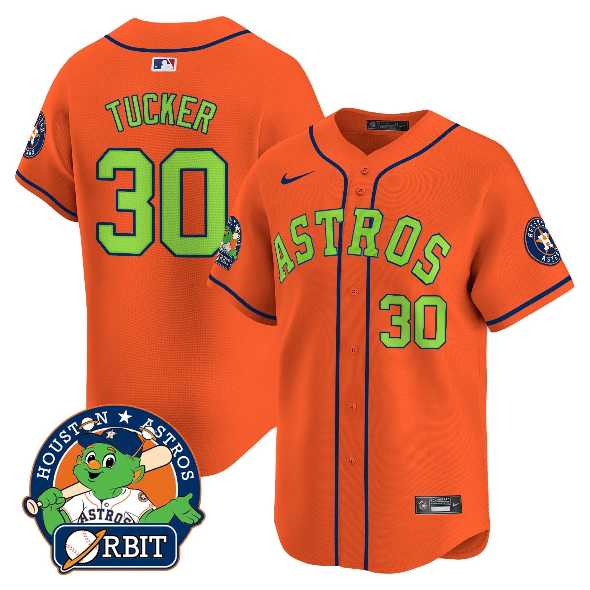 Astros Orbit Patch Vapor Premier Limited Jersey V2 - All Stitched