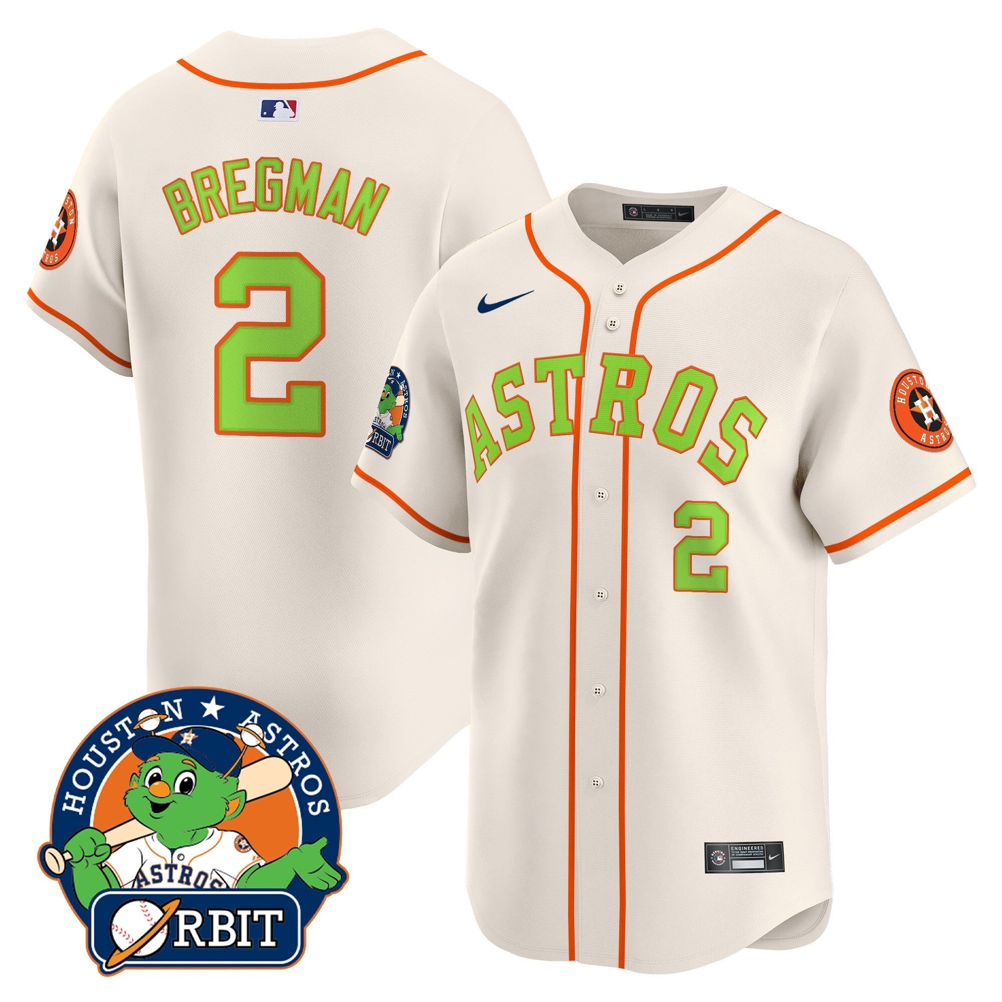 Astros Orbit Patch Vapor Premier Limited Jersey V2 - All Stitched