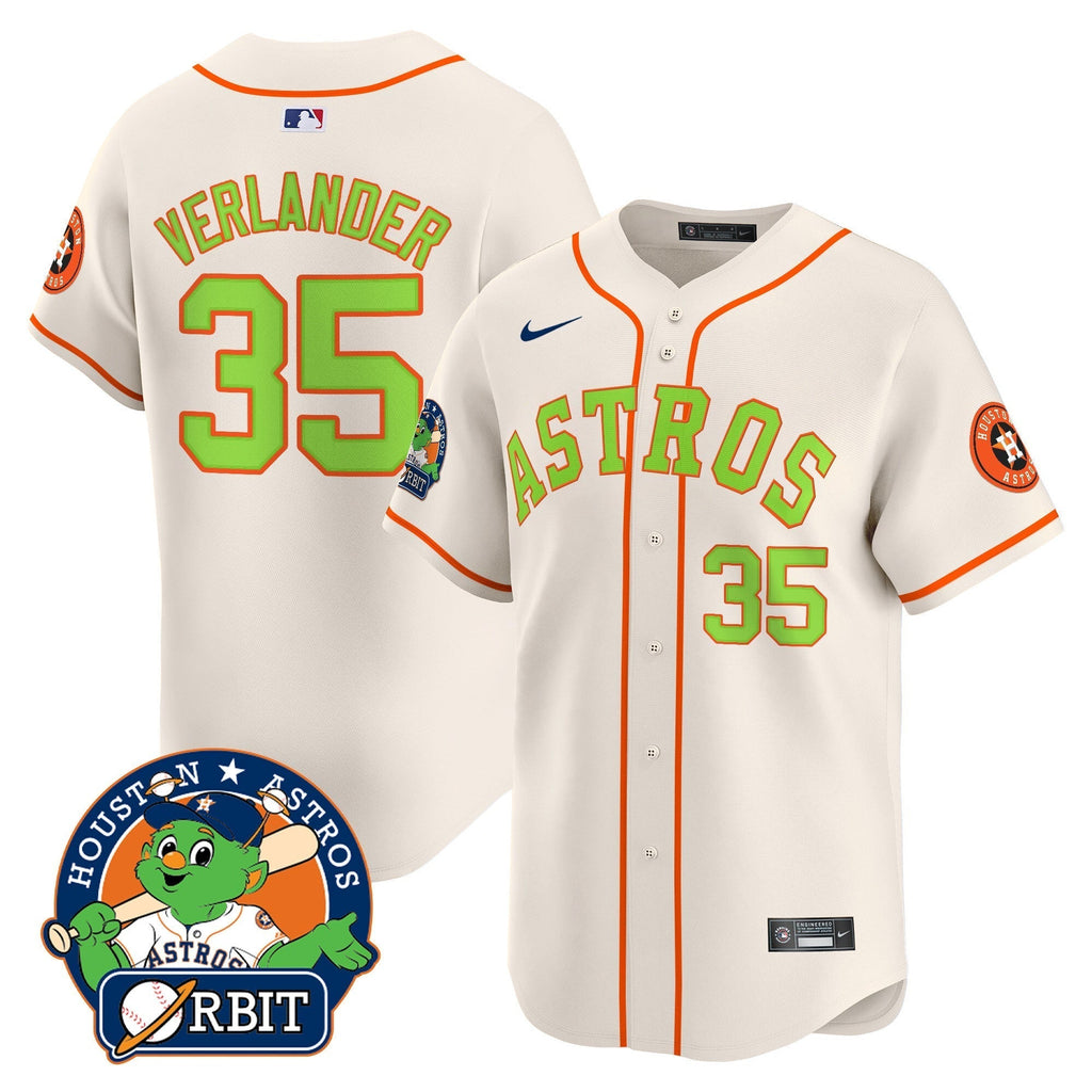 Astros Orbit Patch Vapor Premier Limited Jersey V2 - All Stitched