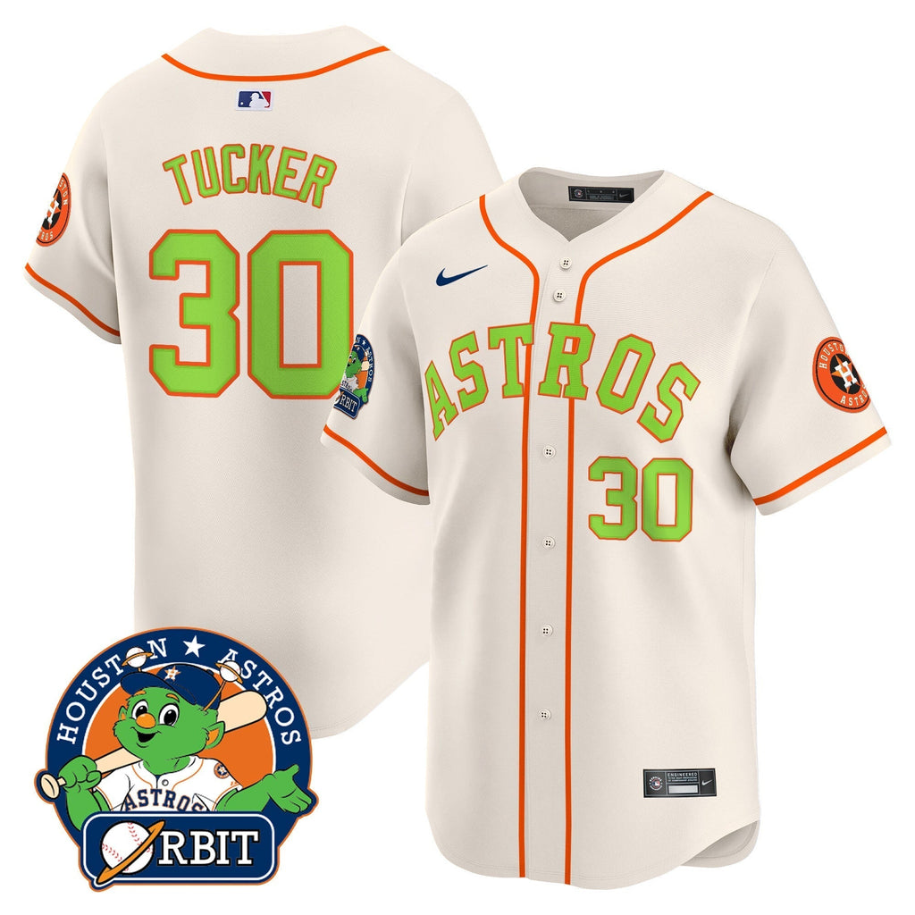 Astros Orbit Patch Vapor Premier Limited Jersey V2 - All Stitched