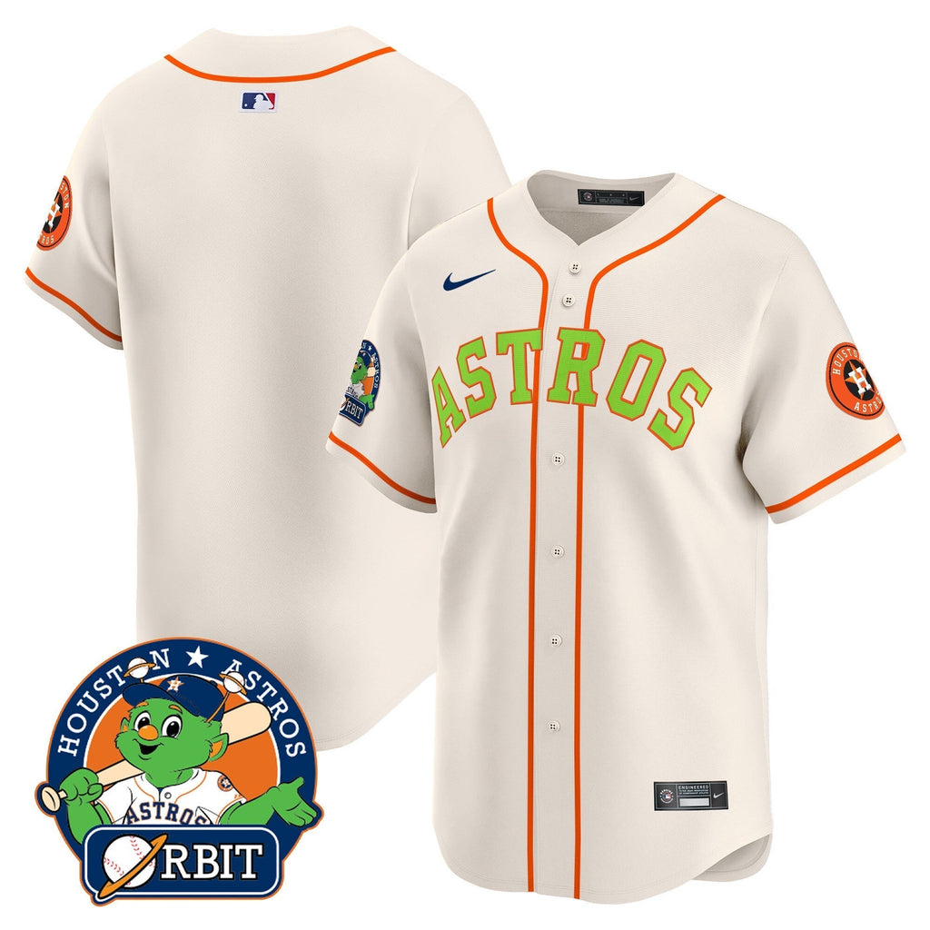 Astros Orbit Patch Vapor Premier Limited Jersey V2 - All Stitched