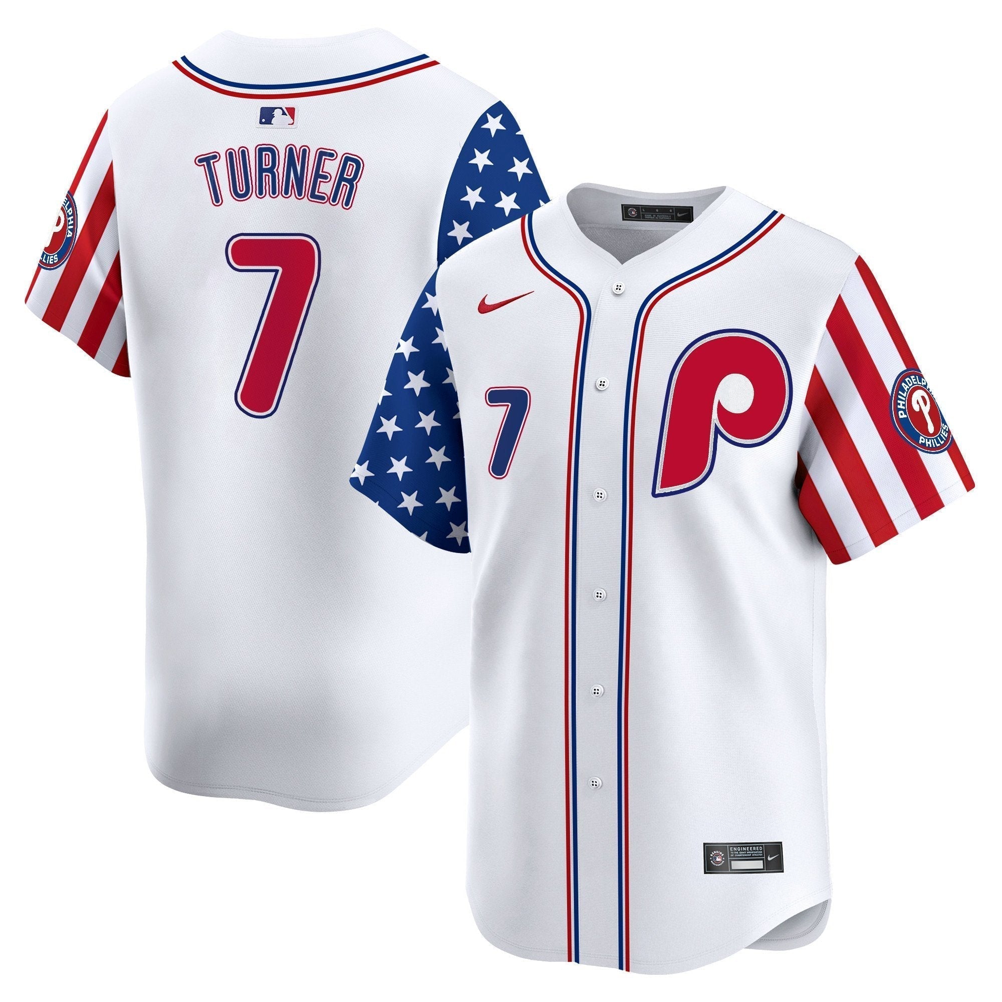 Phillies 2025 Independence Day Vapor Premier Limited Jersey - All Stitched