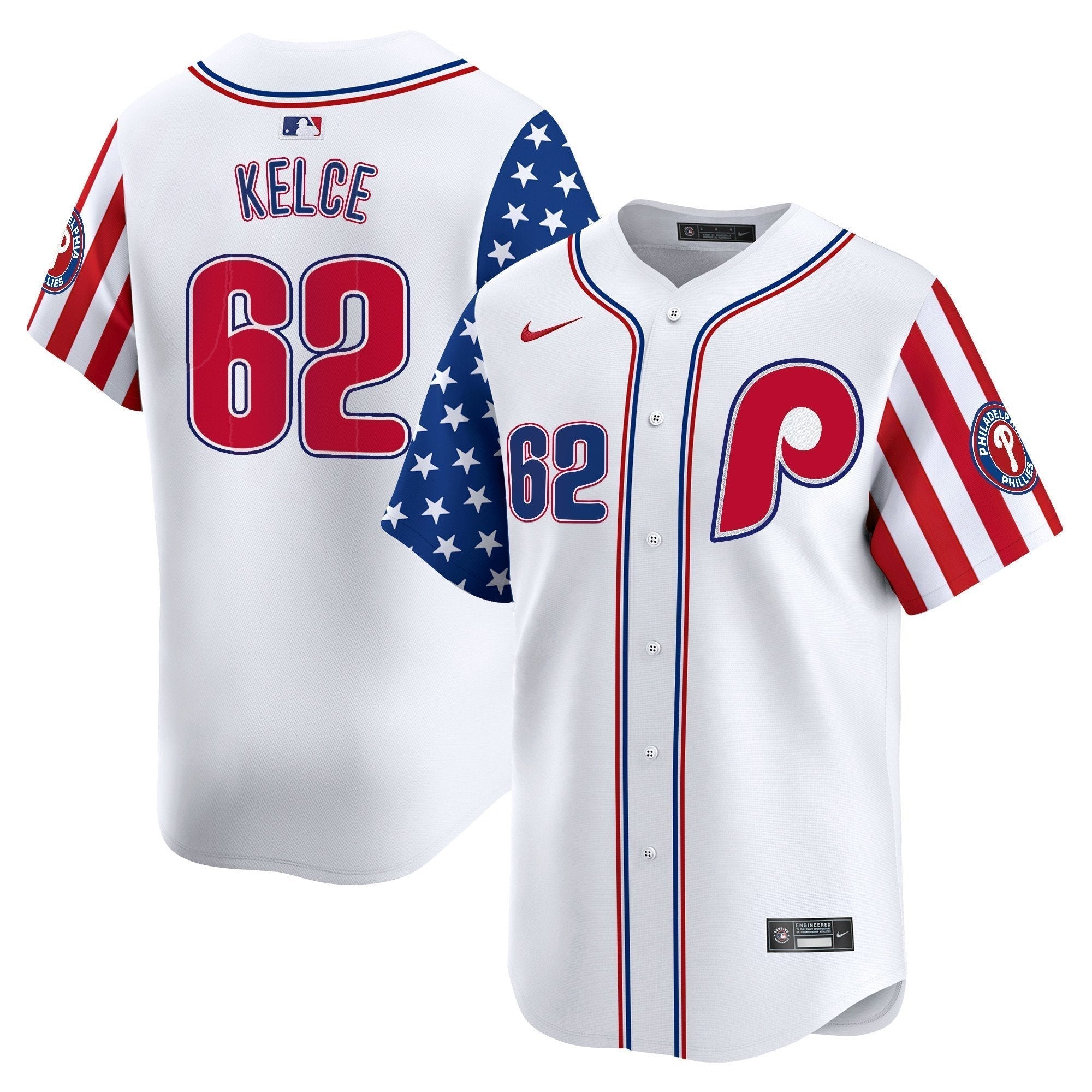 Phillies 2025 Independence Day Vapor Premier Limited Jersey - All Stitched