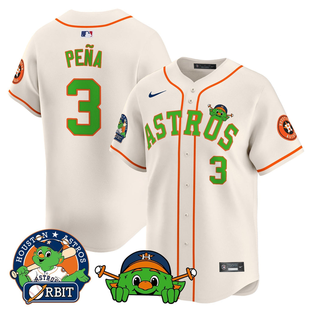 Astros Orbit Patch Vapor Premier Limited Jersey V3 - All Stitched