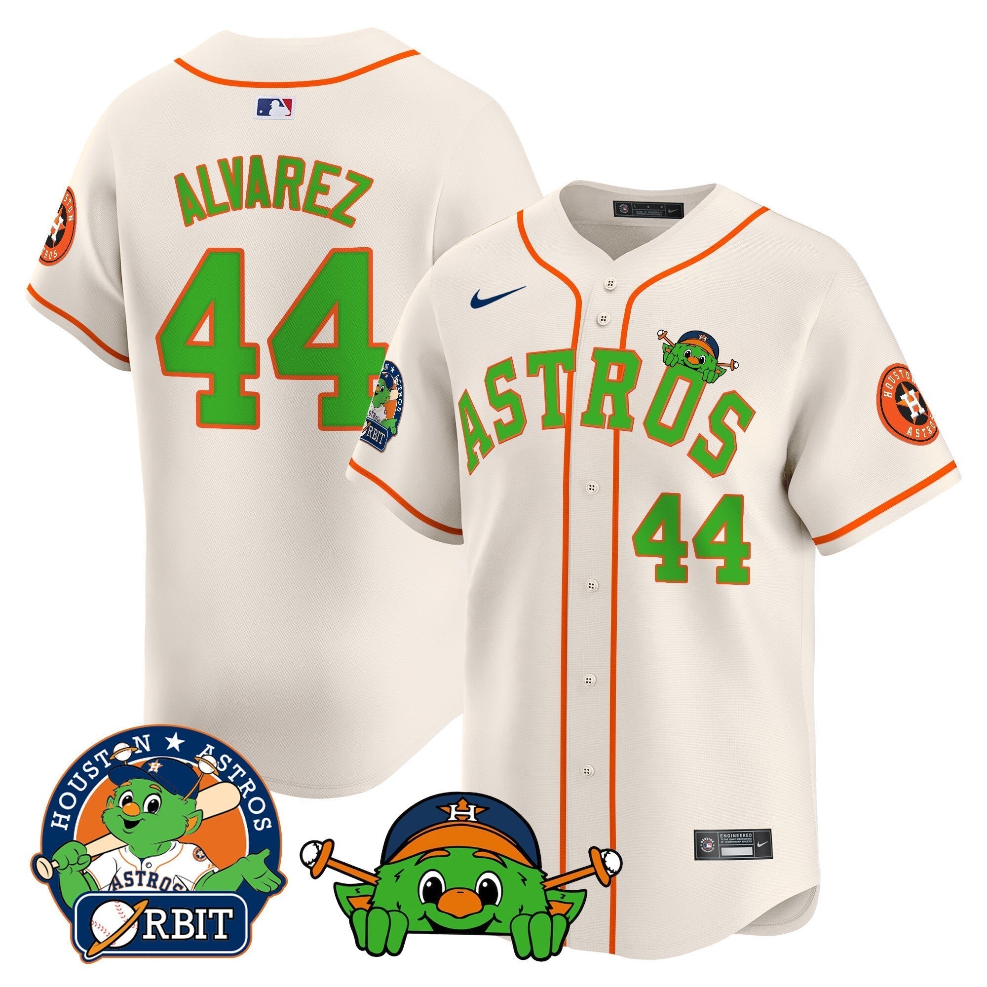 Astros Orbit Patch Vapor Premier Limited Jersey V3 - All Stitched