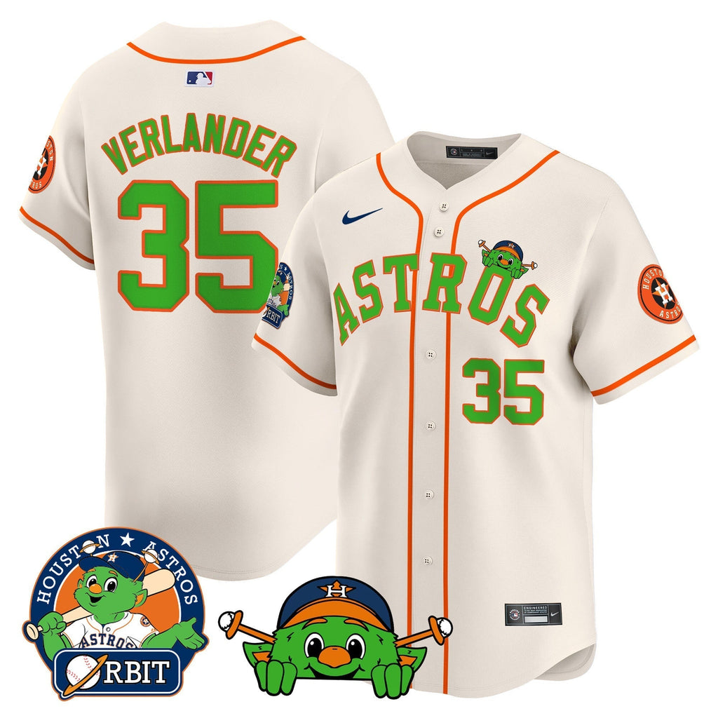Astros Orbit Patch Vapor Premier Limited Jersey V3 - All Stitched