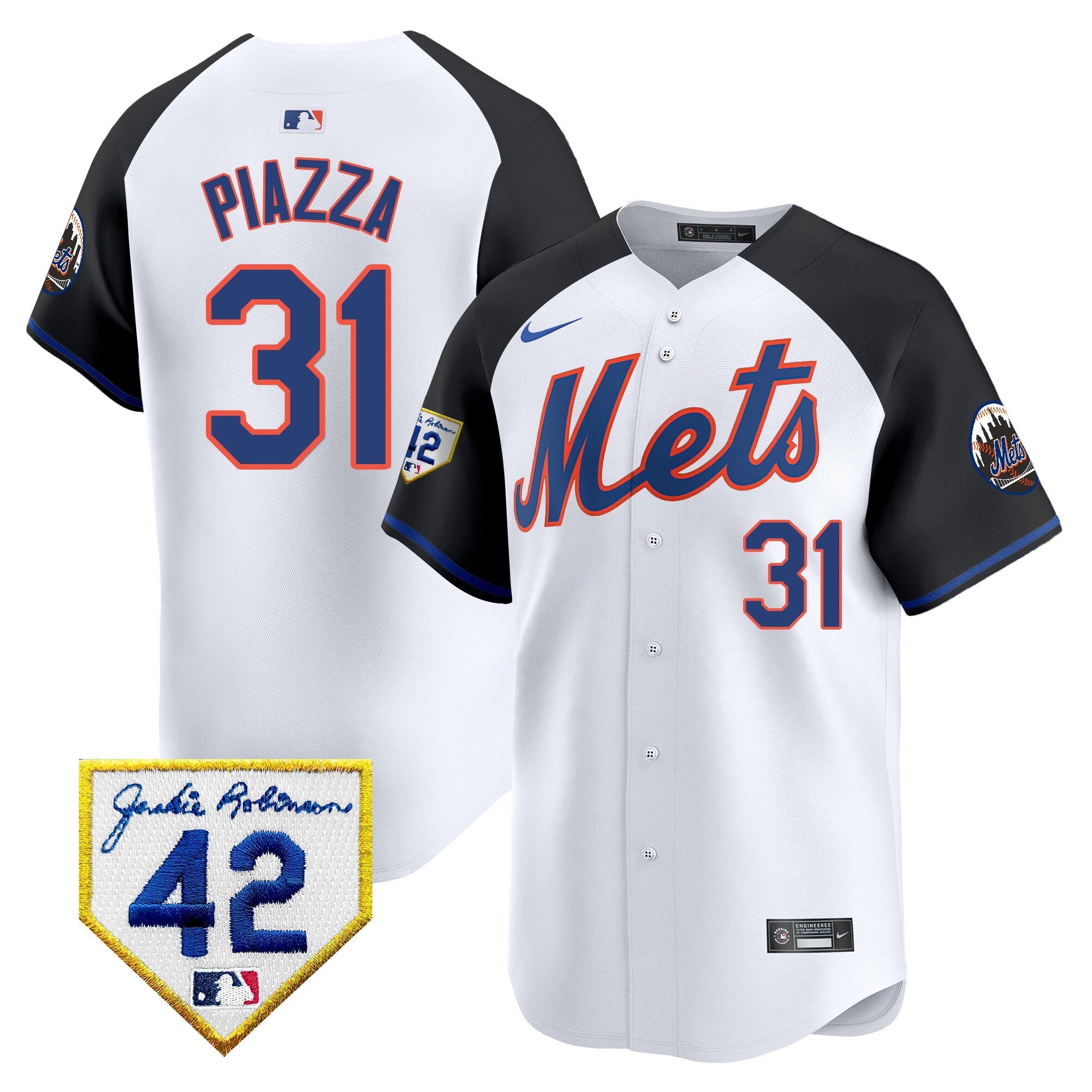 NYM Jackie Robinson Patch Vapor Premier Limited Jersey - Stitched