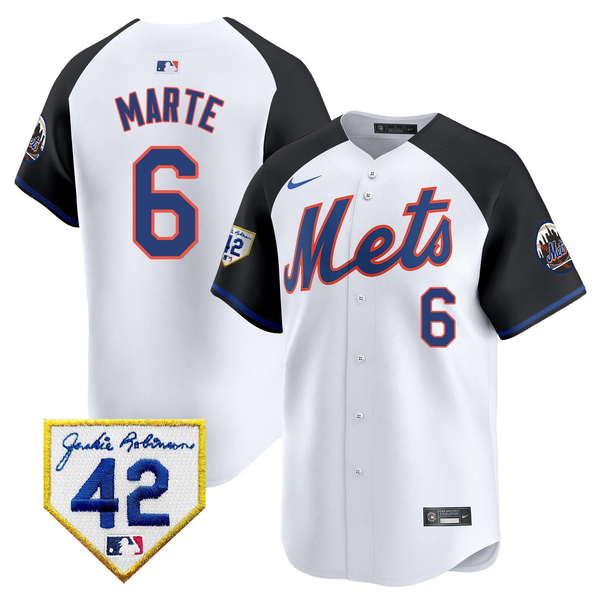 NYM Jackie Robinson Patch Vapor Premier Limited Jersey - Stitched
