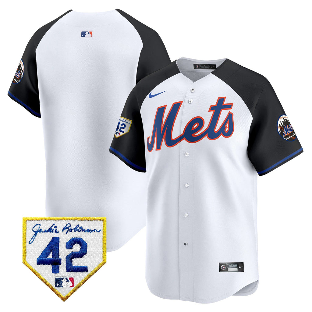 NYM Jackie Robinson Patch Vapor Premier Limited Jersey - Stitched