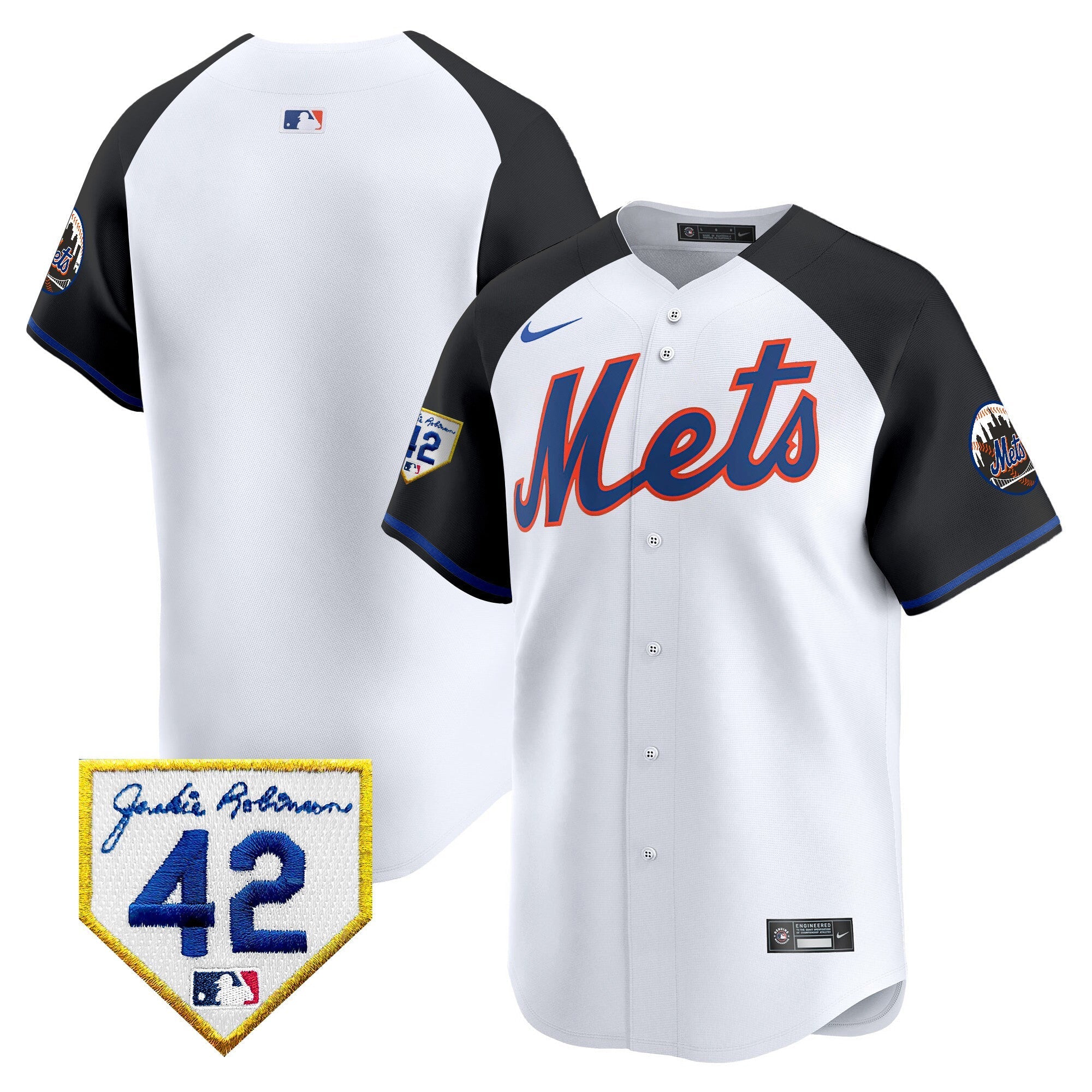 NYM Jackie Robinson Patch Vapor Premier Limited Jersey - Stitched