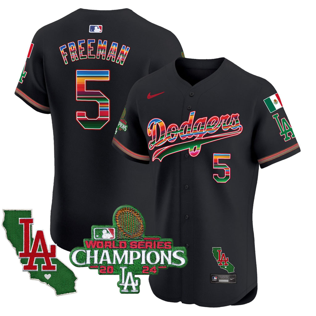 Men's Dodgers Mexico 2024 World Series Champions Vapor Premier Elite Jersey - All Stitched