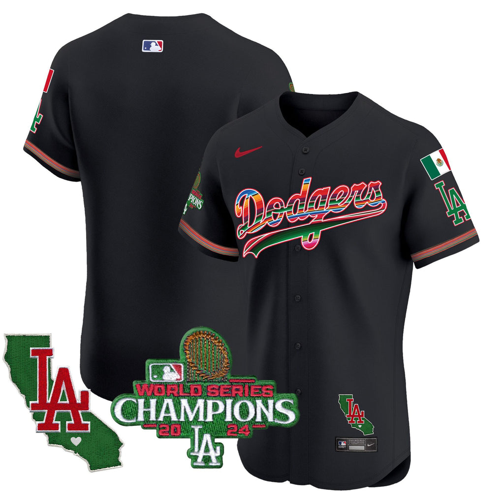Men's Dodgers Mexico 2024 World Series Champions Vapor Premier Elite Jersey - All Stitched