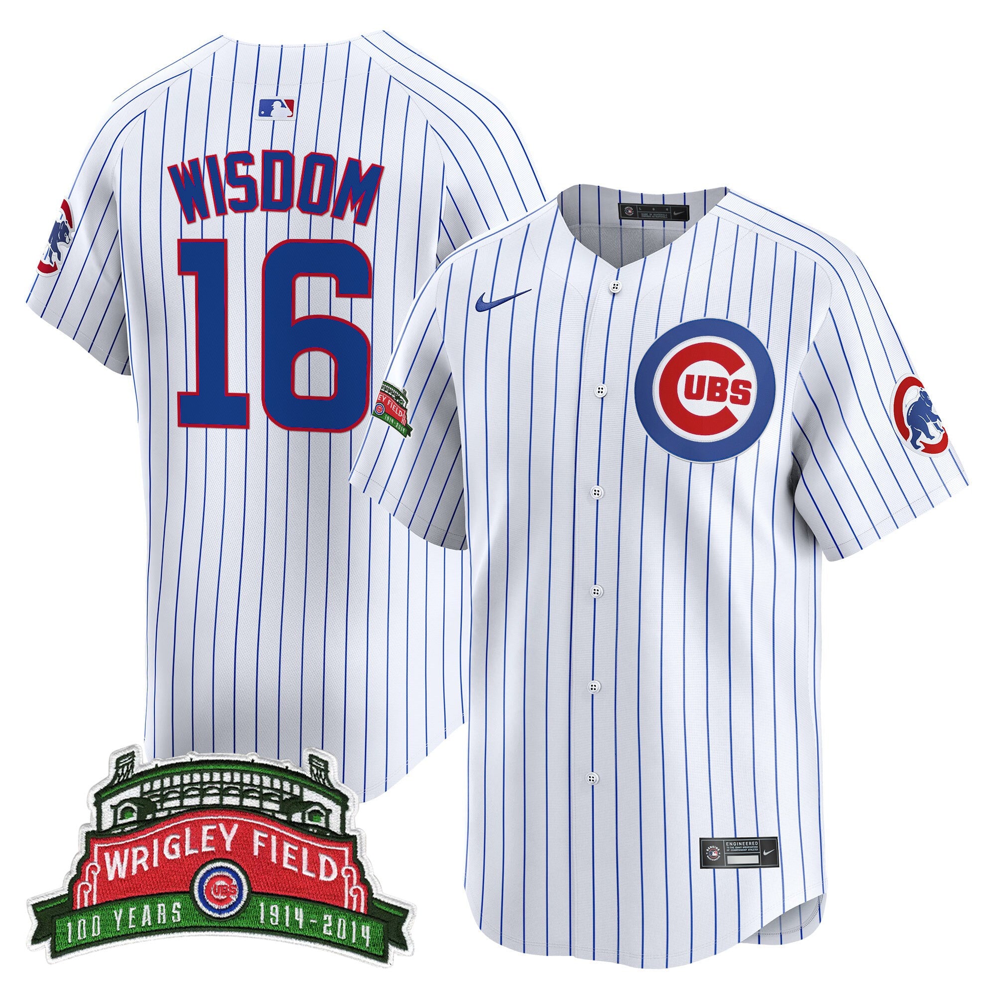 Men's Chicago Cubs Wrigley Field Style Vapor Premier Limited Jersey - All Stitched