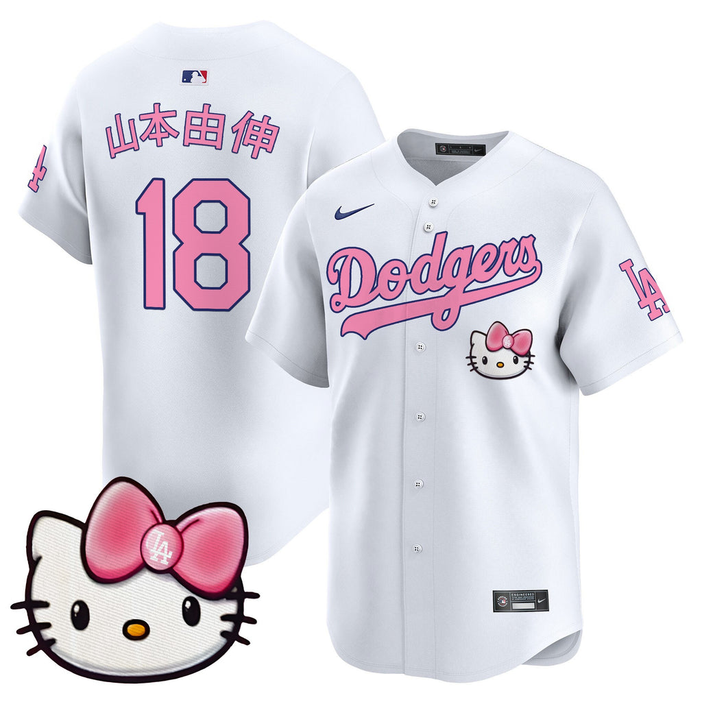 Unisex Dodgers 2025 Hello Kitty Vapor Premier Limited Jersey  All Stitched