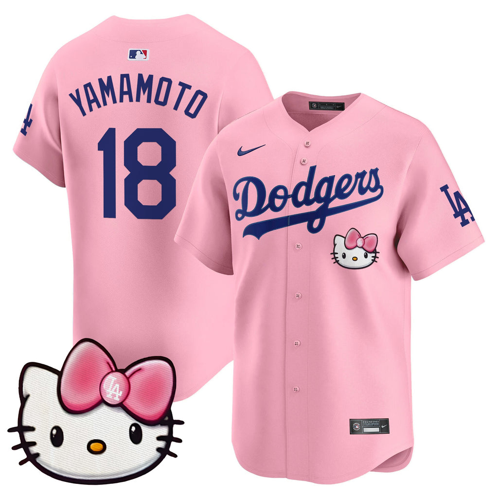 Unisex Dodgers 2025 Hello Kitty Vapor Premier Limited Jersey  All Stitched