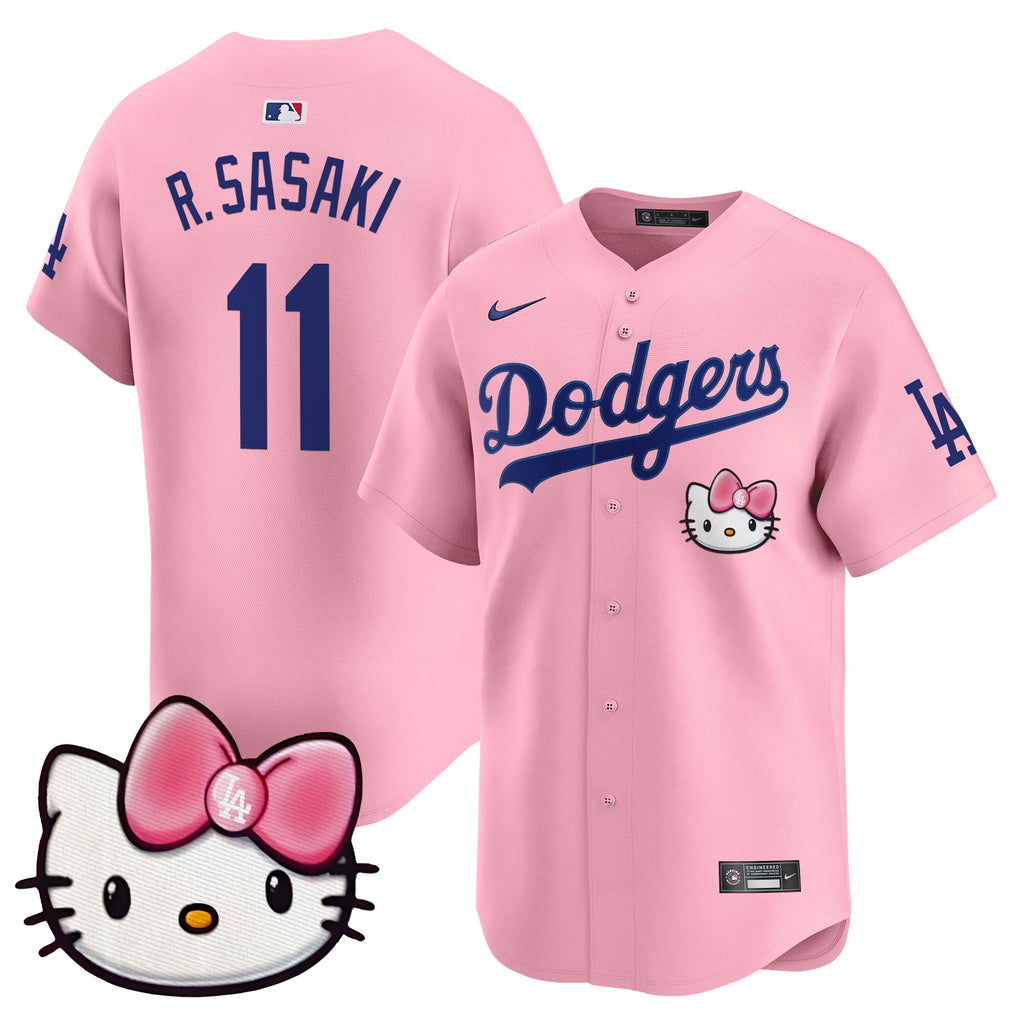Unisex Dodgers 2025 Hello Kitty Vapor Premier Limited Jersey  All Stitched