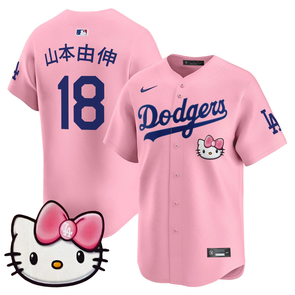 Unisex Dodgers 2025 Hello Kitty Vapor Premier Limited Jersey  All Stitched