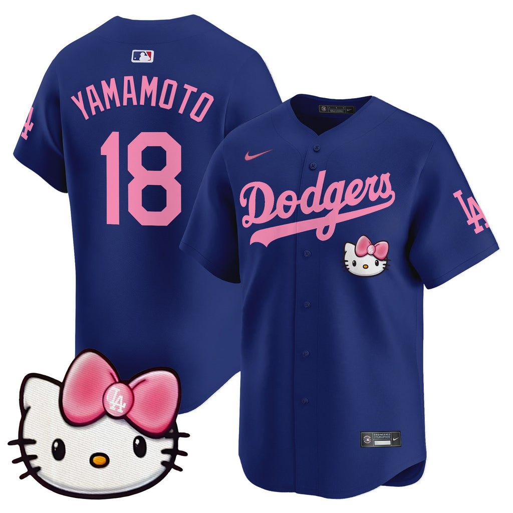 Unisex Dodgers 2025 Hello Kitty Vapor Premier Limited Jersey  All Stitched