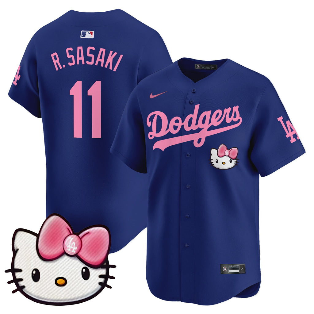 Unisex Dodgers 2025 Hello Kitty Vapor Premier Limited Jersey  All Stitched