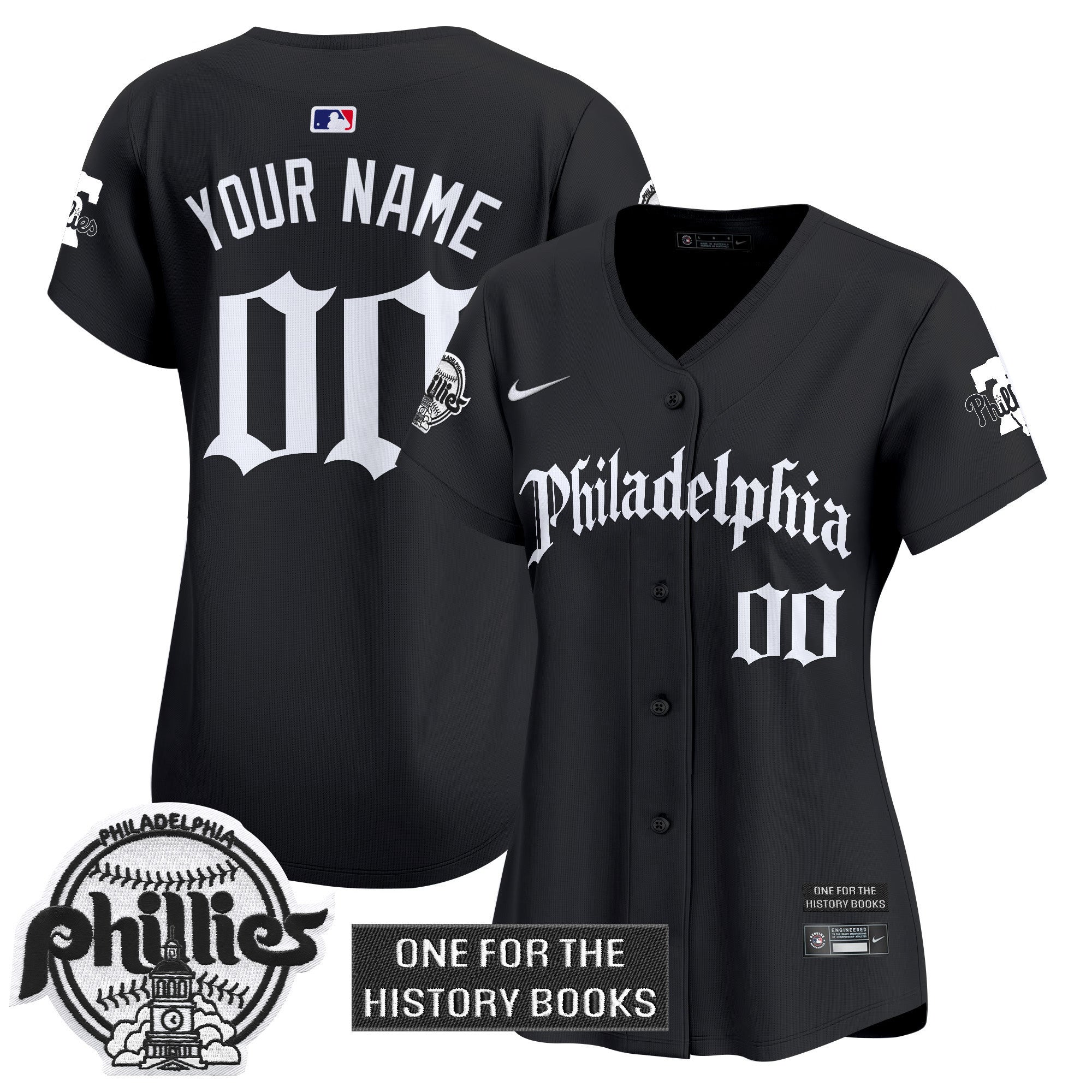 Phillies 'Retro Newspaper Edition' Vapor Premier Limited Custom Jersey - All Stitched