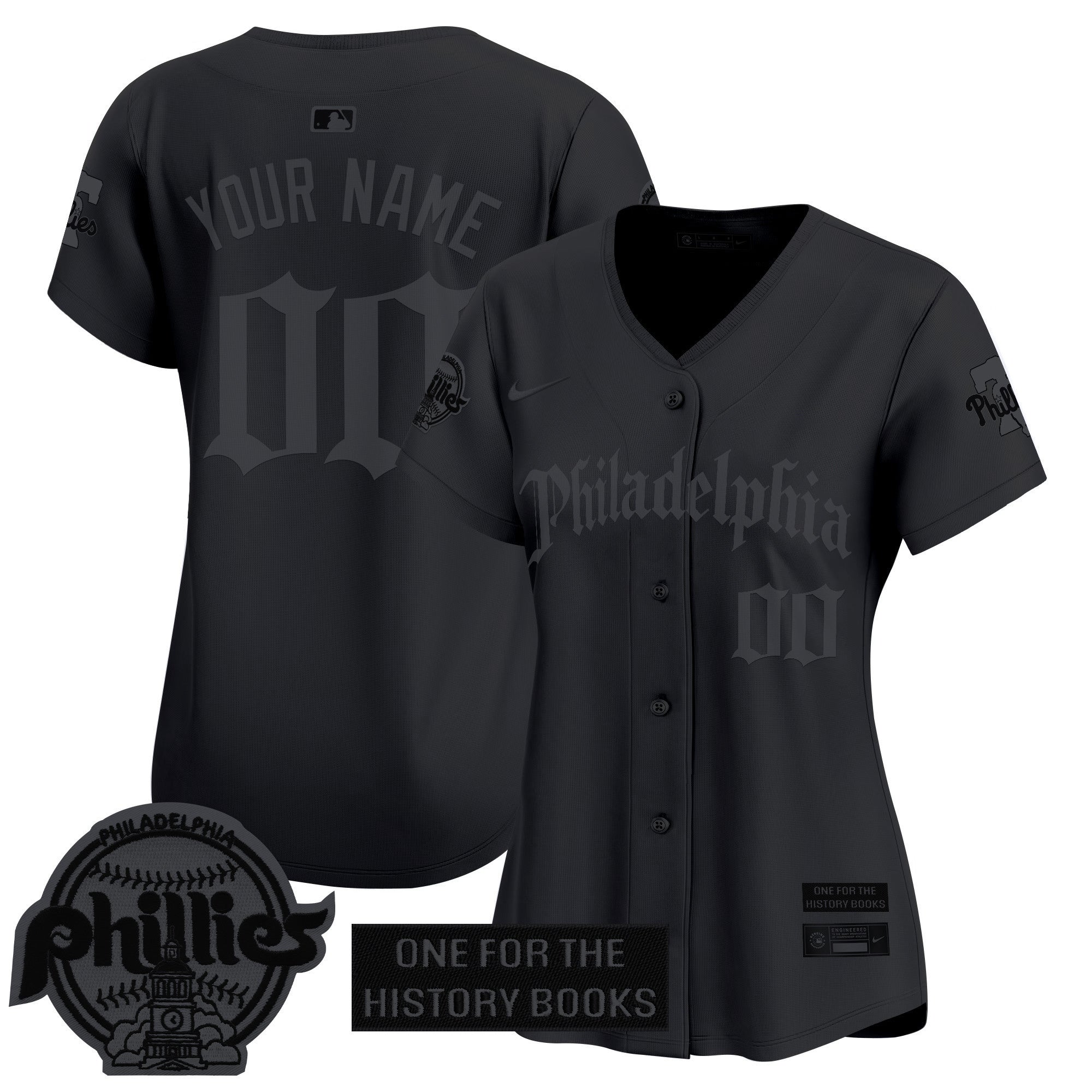 Phillies 'Retro Newspaper Edition' Vapor Premier Limited Custom Jersey - All Stitched
