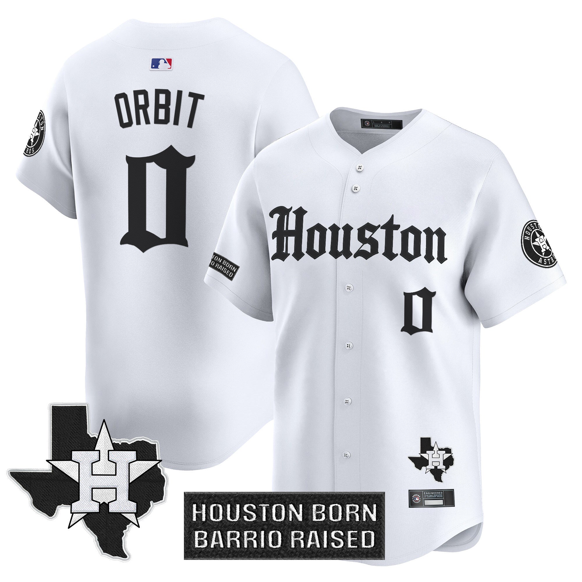 Men's Houston Astros 'Gothic Edition' Vapor Premier Limited Jersey V2 - All Stitched