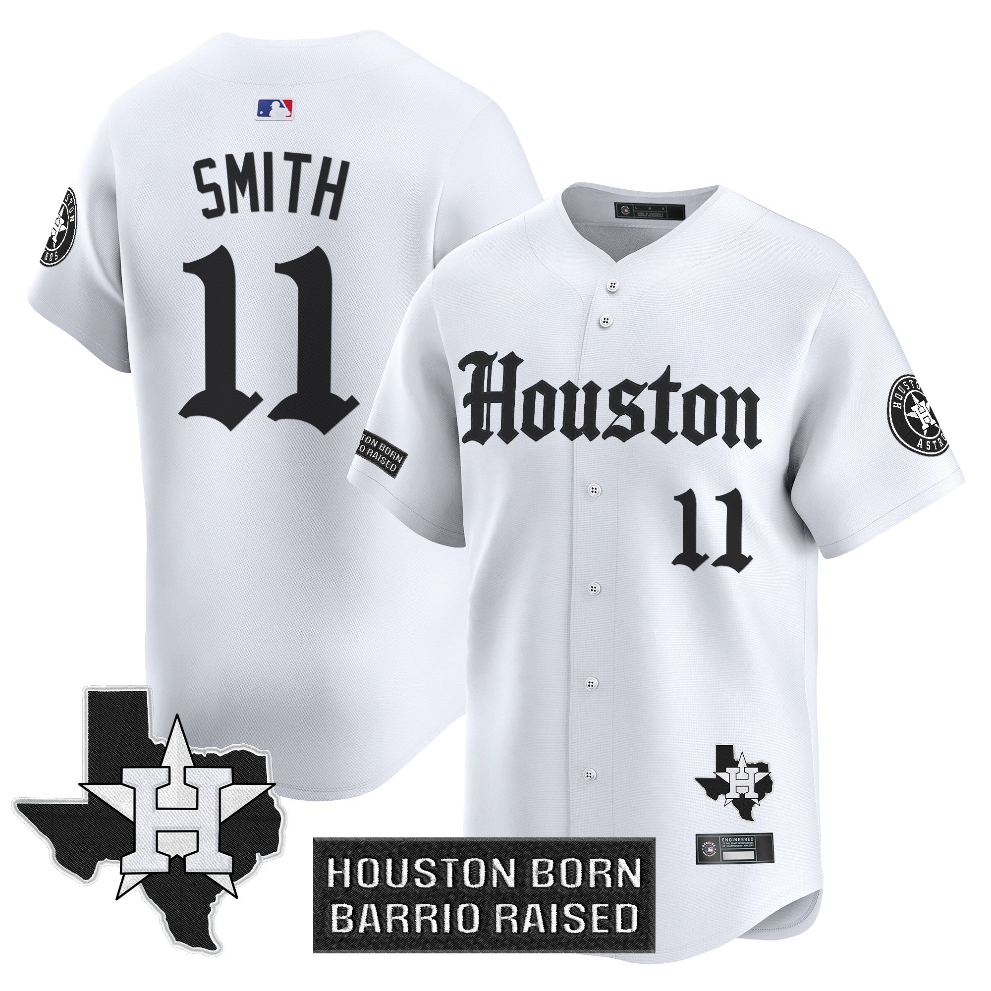 Men's Houston Astros 'Gothic Edition' Vapor Premier Limited Jersey V2 - All Stitched