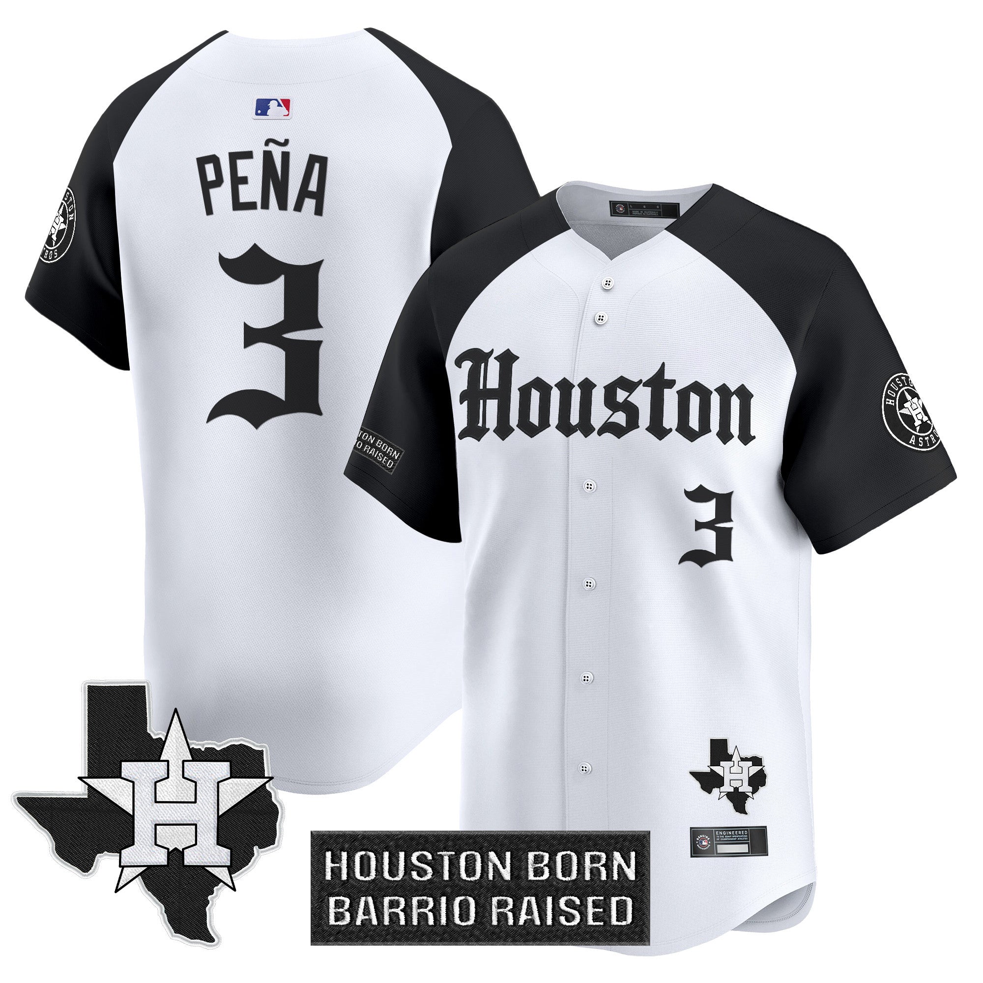 Men's Houston Astros 'Gothic Edition' Vapor Premier Limited Jersey V2 - All Stitched