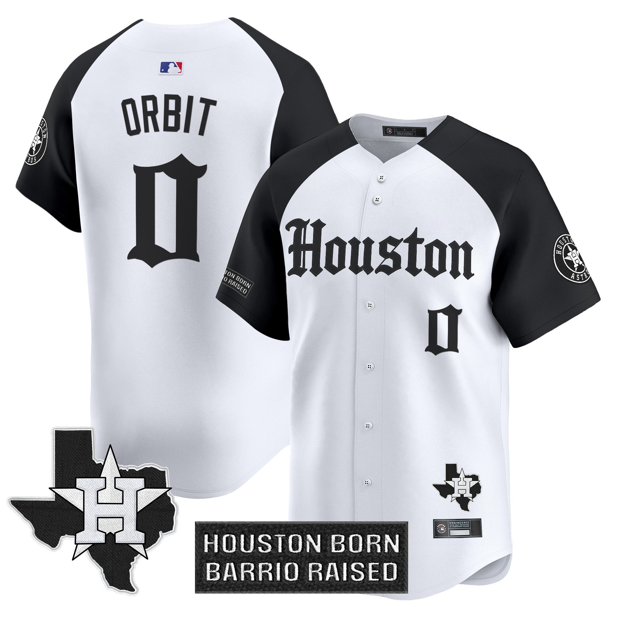 Men's Houston Astros 'Gothic Edition' Vapor Premier Limited Jersey V2 - All Stitched