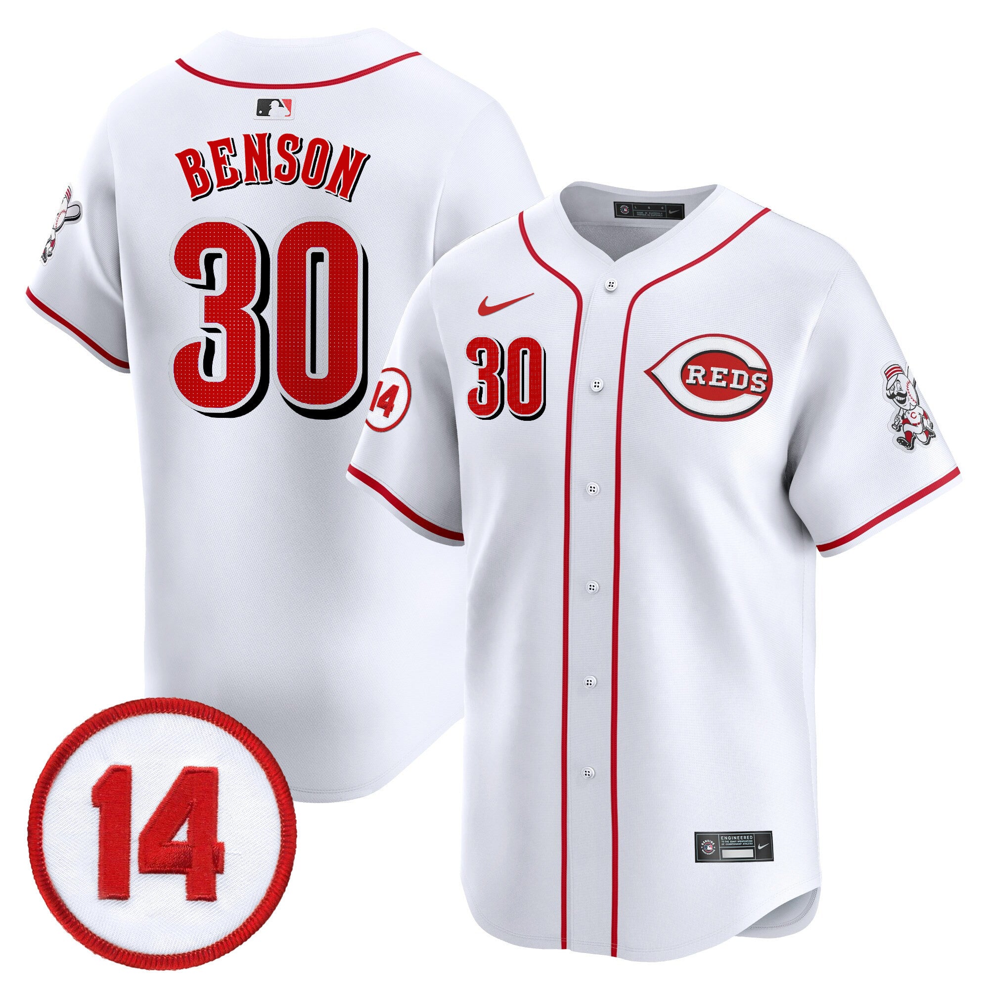 Men's Cincinnati Reds Pete Rose Patch Vapor Premier Limited Jersey - All Stitched
