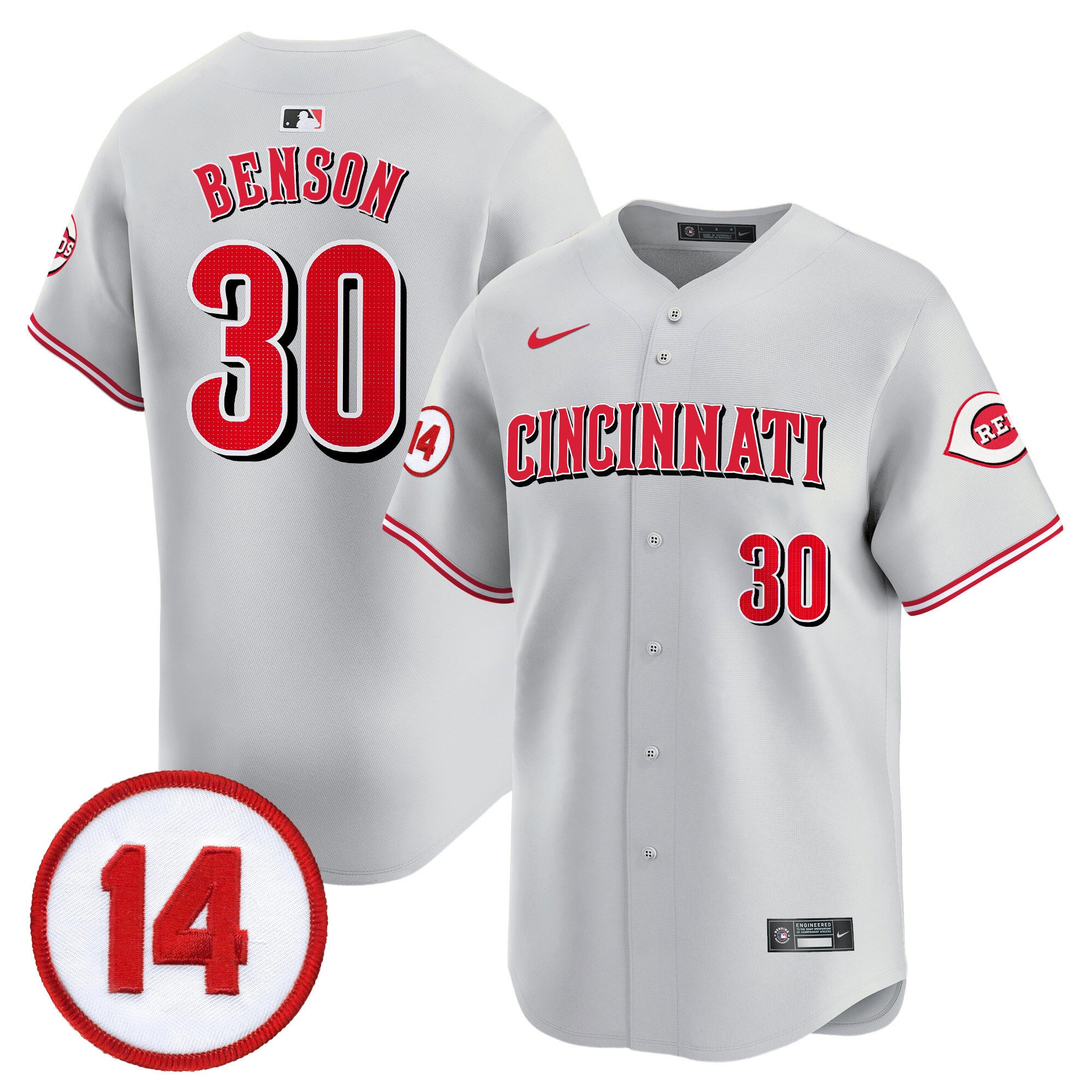 Men's Cincinnati Reds Pete Rose Patch Vapor Premier Limited Jersey - All Stitched