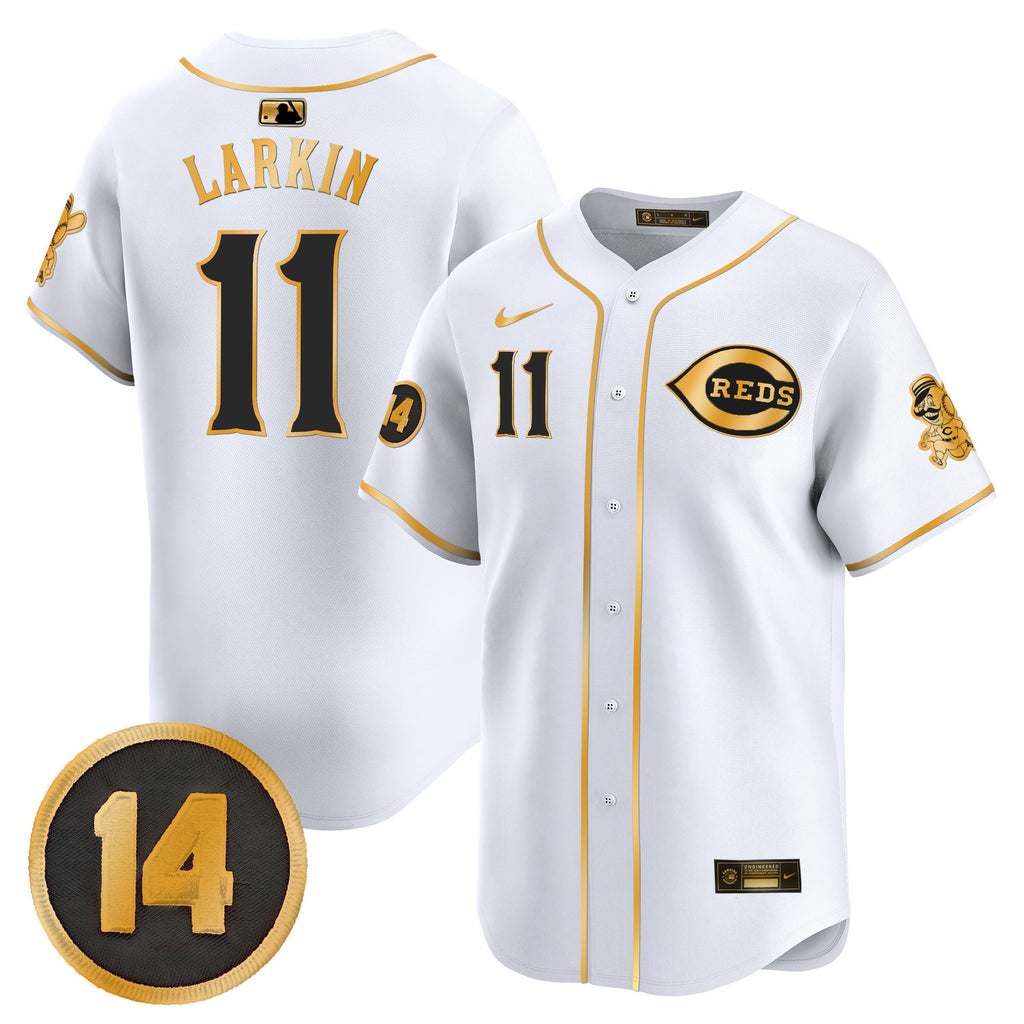 Men's Cincinnati Reds Pete Rose Patch Vapor Premier Limited Jersey - All Stitched