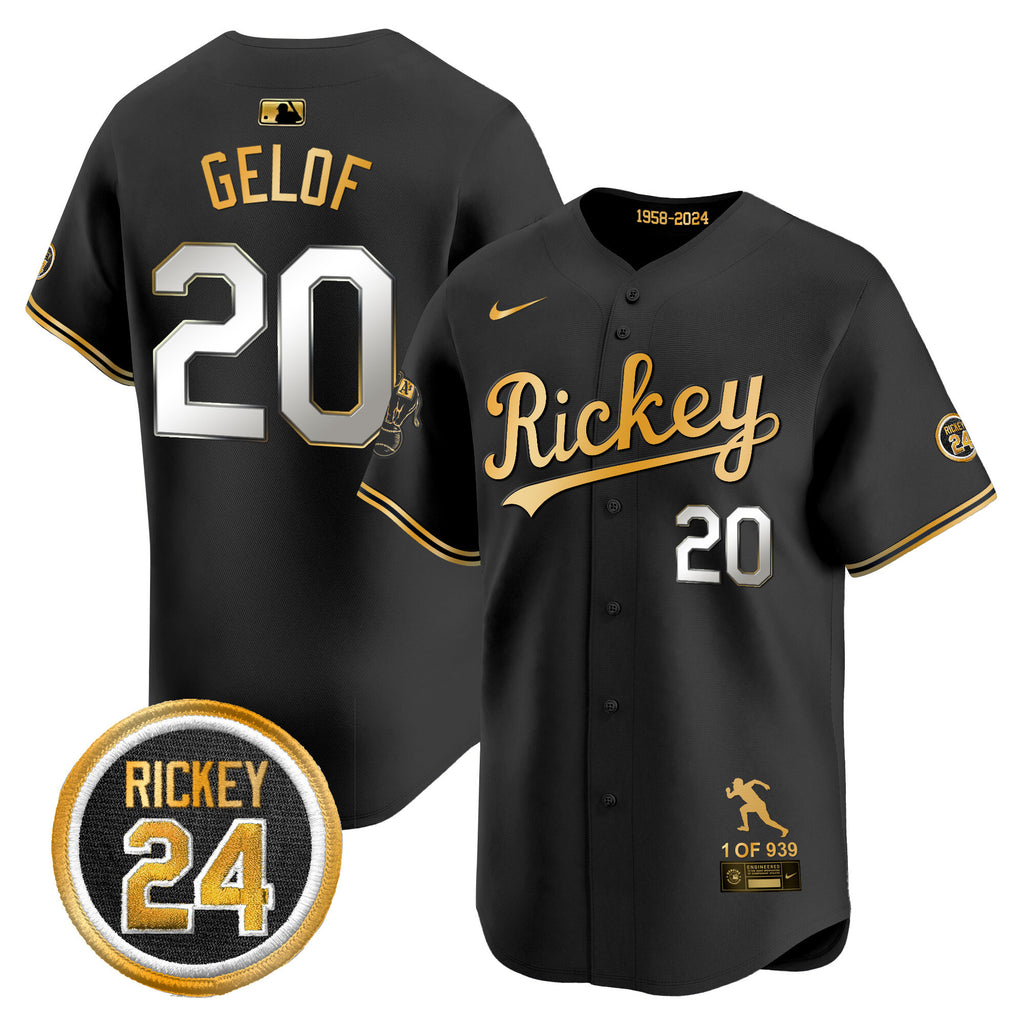 Men's Oakland Athletics Rickey Tribute style Vapor Premier Limited Jersey - All Stitched