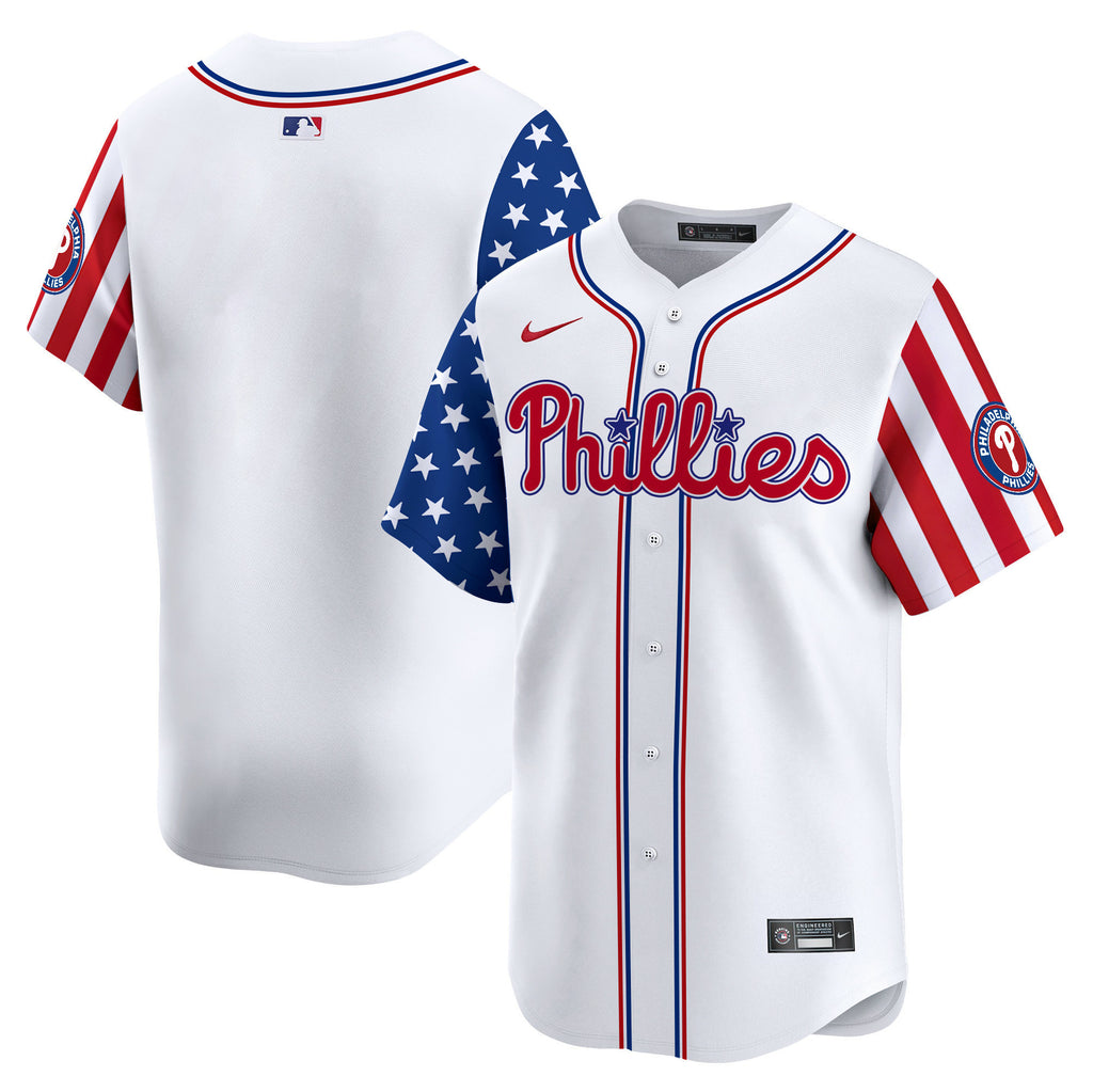 Men's Phillies 2025 Independence Day Vapor Premier Limited Jersey - All Stitched