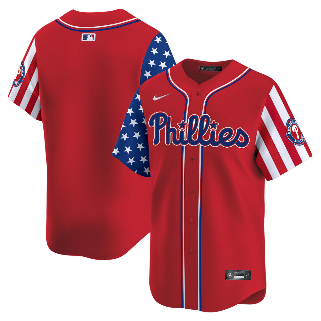 Men's Phillies 2025 Independence Day Vapor Premier Limited Jersey - All Stitched